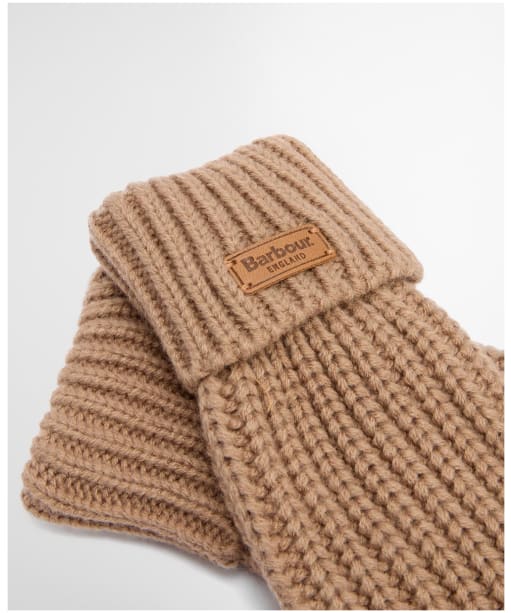Women's Barbour Saltburn Knitted Gloves - Mink