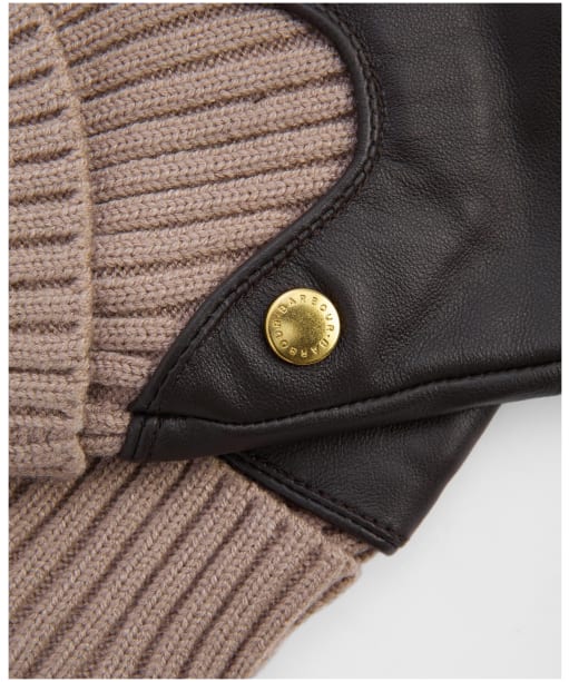 Women's Barbour Deanna Leather Gloves - BROWN/CAMEL