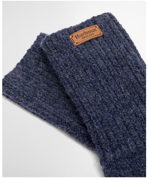 Women's Barbour Pendle Wristwarmer Gloves - Navy