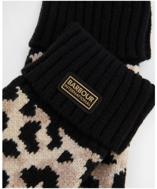 Women's Barbour International Harley Leopard Gloves - Jasmine Leopard