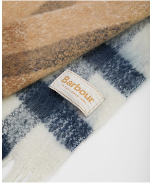 Women’s Barbour Isla Tartan Boucle Scarf - Hessian Tartan