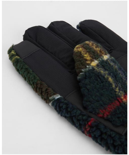 Men's Barbour Field Tartan Waterproof Fleece Gloves - Classic Tartan