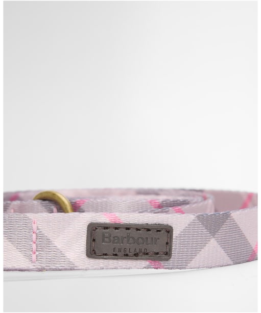 Barbour Tartan Printed Dog Lead - Pink Tartan