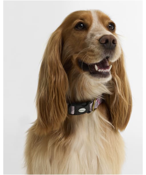Barbour Tartan Printed Dog Collar - Pink Tartan
