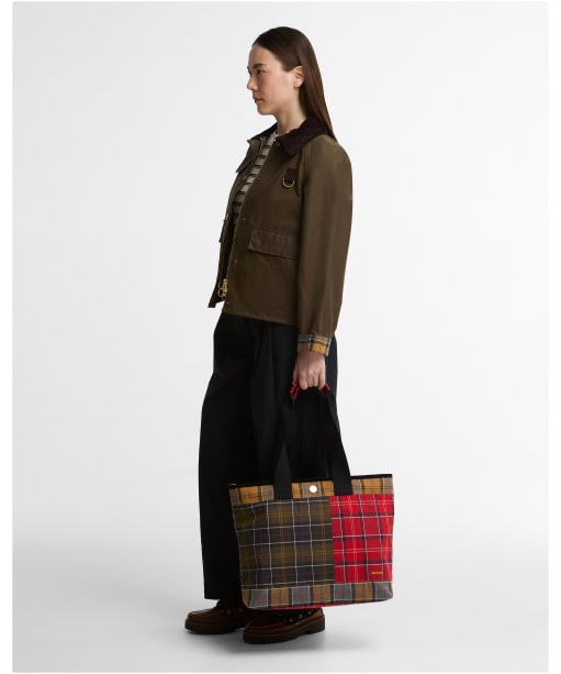 Women's Barbour Mya Patchwork Tote Bag - CLASSIC/CARDINA