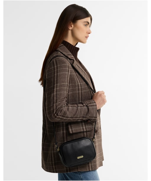 Women's Barbour Daphne Mini Leather Crossbody Bag - Black