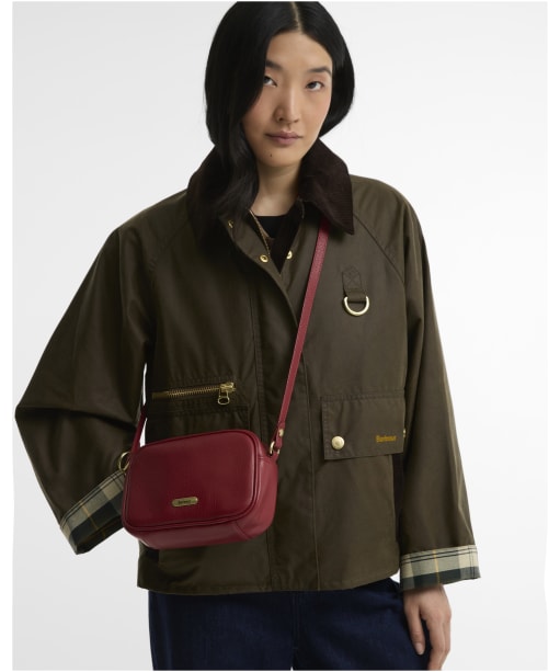 Women's Barbour Daphne Mini Leather Crossbody Bag - Red