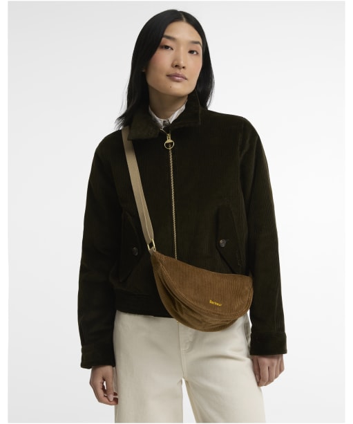 Women's Barbour Mini Mia Cord Sling Bag - Brown