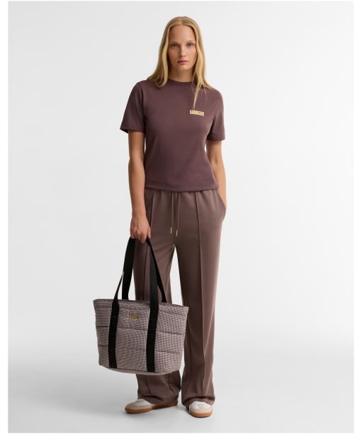 Women's Barbour International Monaco Check Tote Bag - Truffle GinghamAM
