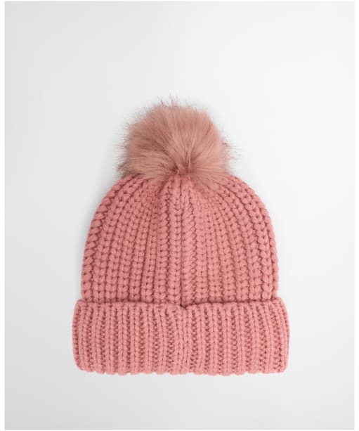 Women's Barbour Saltburn Bobble Hat - Dusty Rose