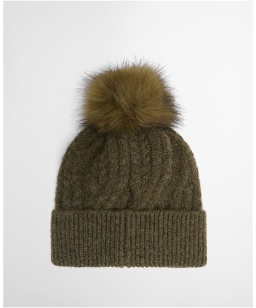 Women's Barbour Elsdon Beanie Hat - Olive