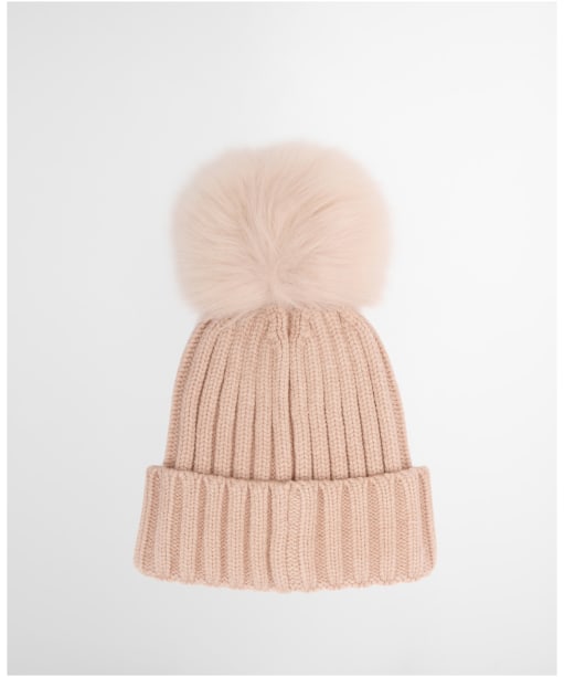 Women's Barbour International Conway Knitted Beanie Hat - Nutmeg