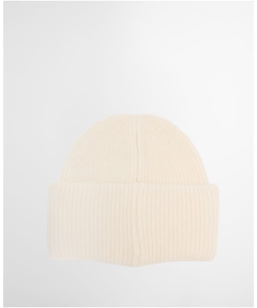 Women's Barbour International Kemora Knitted Beanie Hat - Whisper White