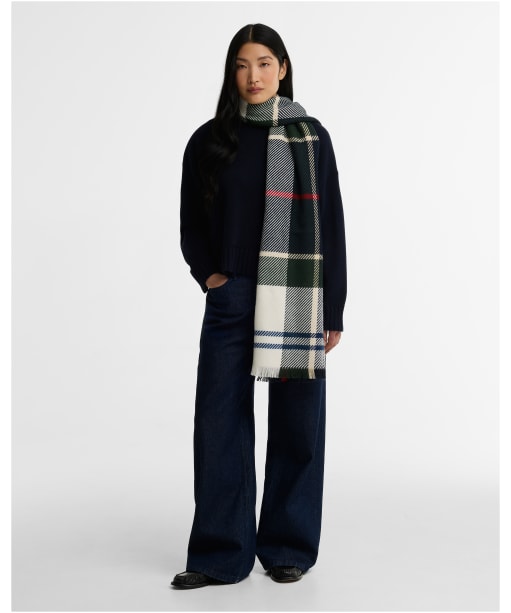 Women’s Barbour Blair Tartan Scarf - LIGHT EVERGREEN