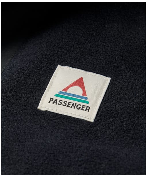 Men's Passenger Clothing Woodland Hooded 1/2 Zip Recycled Polartec® Fleece - Black / Khaki