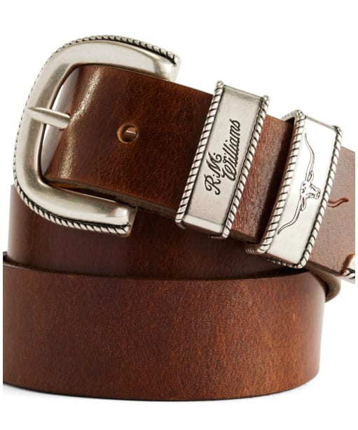 Men's R.M. Williams 1 1/2" Rope Drover Belt - Caramel