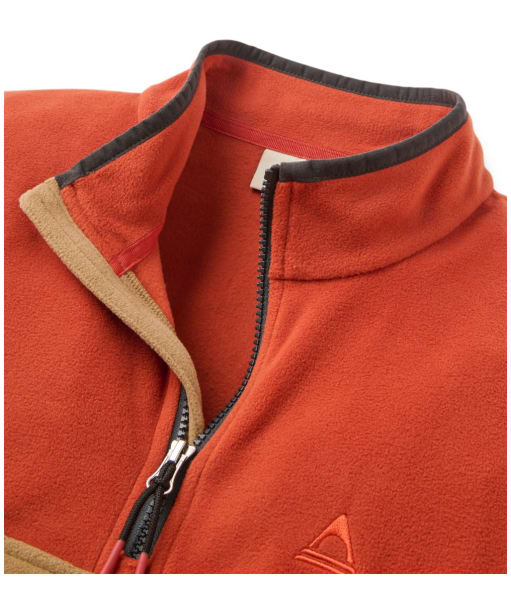 Men's Passenger Clothing Set Off Recycled Polar 1/4 Zip Fleece 2.0 - Dark Rust / Caramel