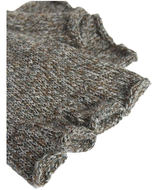 Men's Barbour Heath Fingerless Wool Gloves - Green