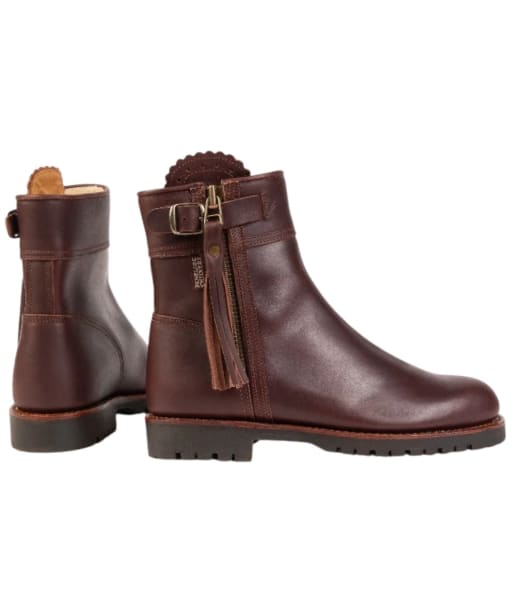  Women’s Penelope Chilvers Cropped Wool-Lined Tassel Boots - Conker Brown
