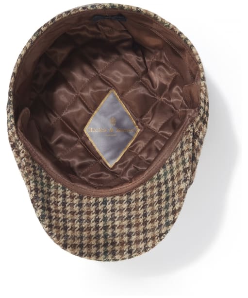 Hicks & Brown Felsham Tweed Baker Boy Cap - Moss