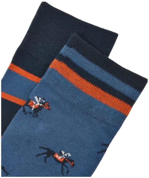 Men's Joules Kingsbury Socks - 2 Pack - Blue Jockey