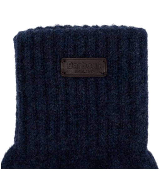 Men's Barbour Heath Fingerless Wool Gloves - Navy