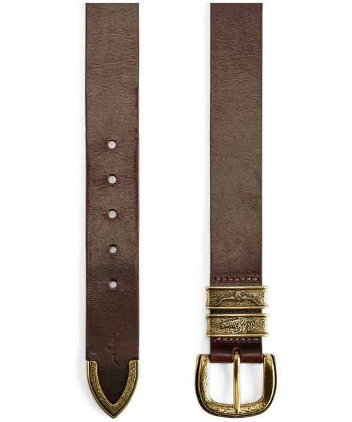 Men's R.M. Williams 1 1/2" Western Drover Belt - Chocolate