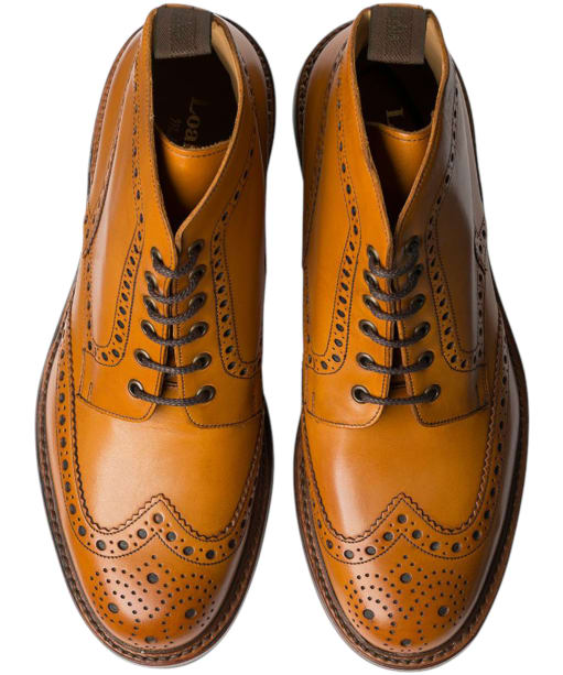 Men's Loake Bedale Brogue Derby Boot - Tan