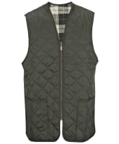 Men's Barbour Quilted Waistcoat / Zip-in Liner - Olive
