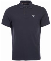 Barbour Tartan Pique Polo- Navy