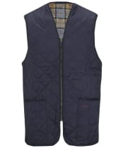 Men's Barbour Quilted Waistcoat / Zip-in Liner - Navy
