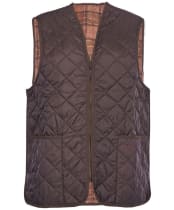 Barbour Mens Quilted Waistcoat / Zip-in Liner - Rustic | Muted Tartan