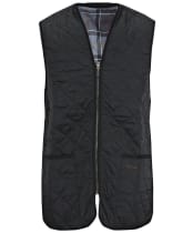 Men's Barbour Quilted Waistcoat / Zip-in Liner - Black
