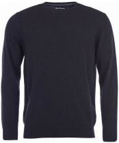 Mens Barbour Essential Lambswool Crew Neck Sweater - Black