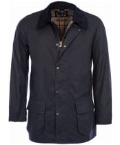 Men's Barbour Bristol Waxed Jacket - Navy
