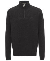 Men's Barbour Essential Lambswool Half Zip Sweater - Charcoal