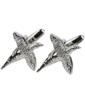 Soprano Pheasant Silver Cufflinks - Silver