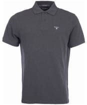 Men's Barbour Tartan Pique Polo Shirt - Slate Marl 