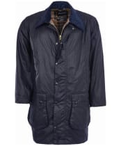 Barbour Border Wax Jacket - Navy
