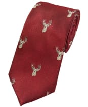 Soprano Stags Head Tie - Wine