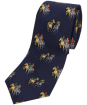 Men's Soprano Final Furlong Silk Tie - Navy
