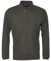 Men’s Barbour Long Sleeved Sports Polo Shirt - Forest