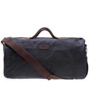 Barbour Waxed Cotton Holdall Bag - Navy