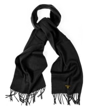 Barbour Plain Lambswool Scarf - Black