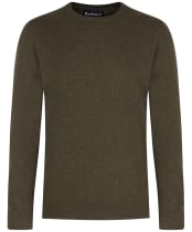 Mens Barbour Essential Lambswool Crew Neck Sweater - Olive Marl