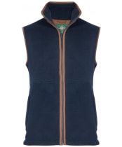 Men's Alan Paine Aylsham Fleece Waistcoat - Dark Navy