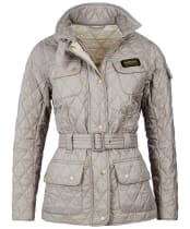 Women's Barbour International Lightweight Quilted Jacket - Taupe / Pearl