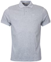 Men's Barbour Tartan Pique Polo Shirt - New Grey Marl