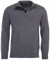 Men’s Barbour Holden Half Zip Sweater - Mid Grey Marl