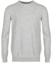 Men's Barbour Essential Lambswool Crew Neck Sweater - Fog